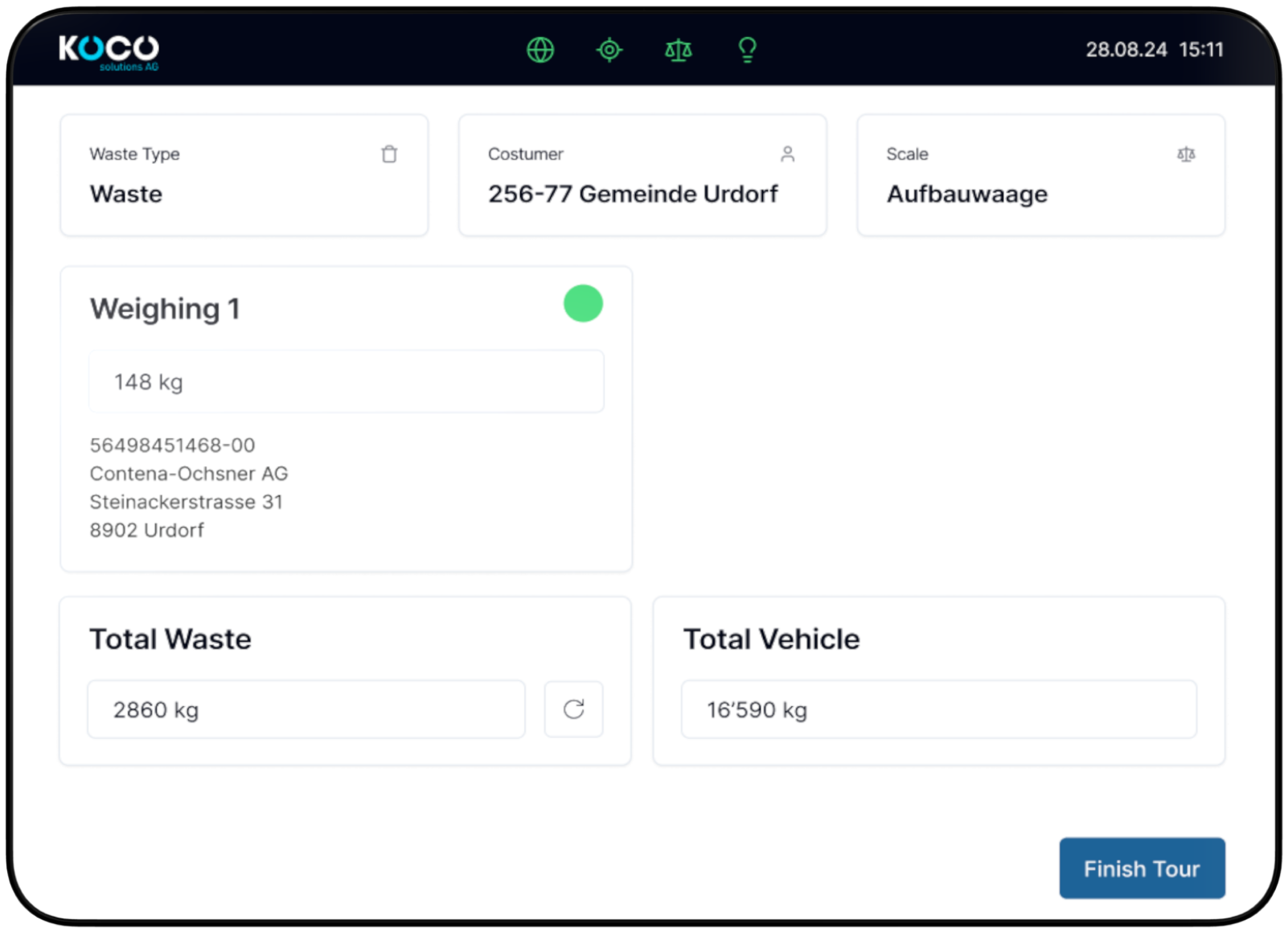 Bordcomputer Contena-Ochsner AG
