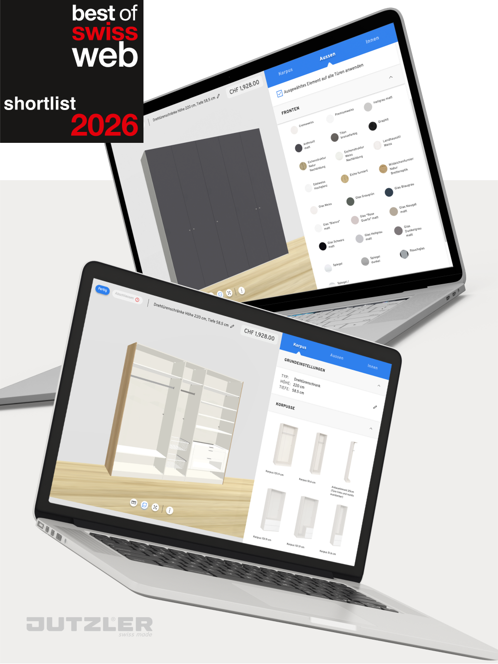 Individueller 3D Schrankkonfigurator