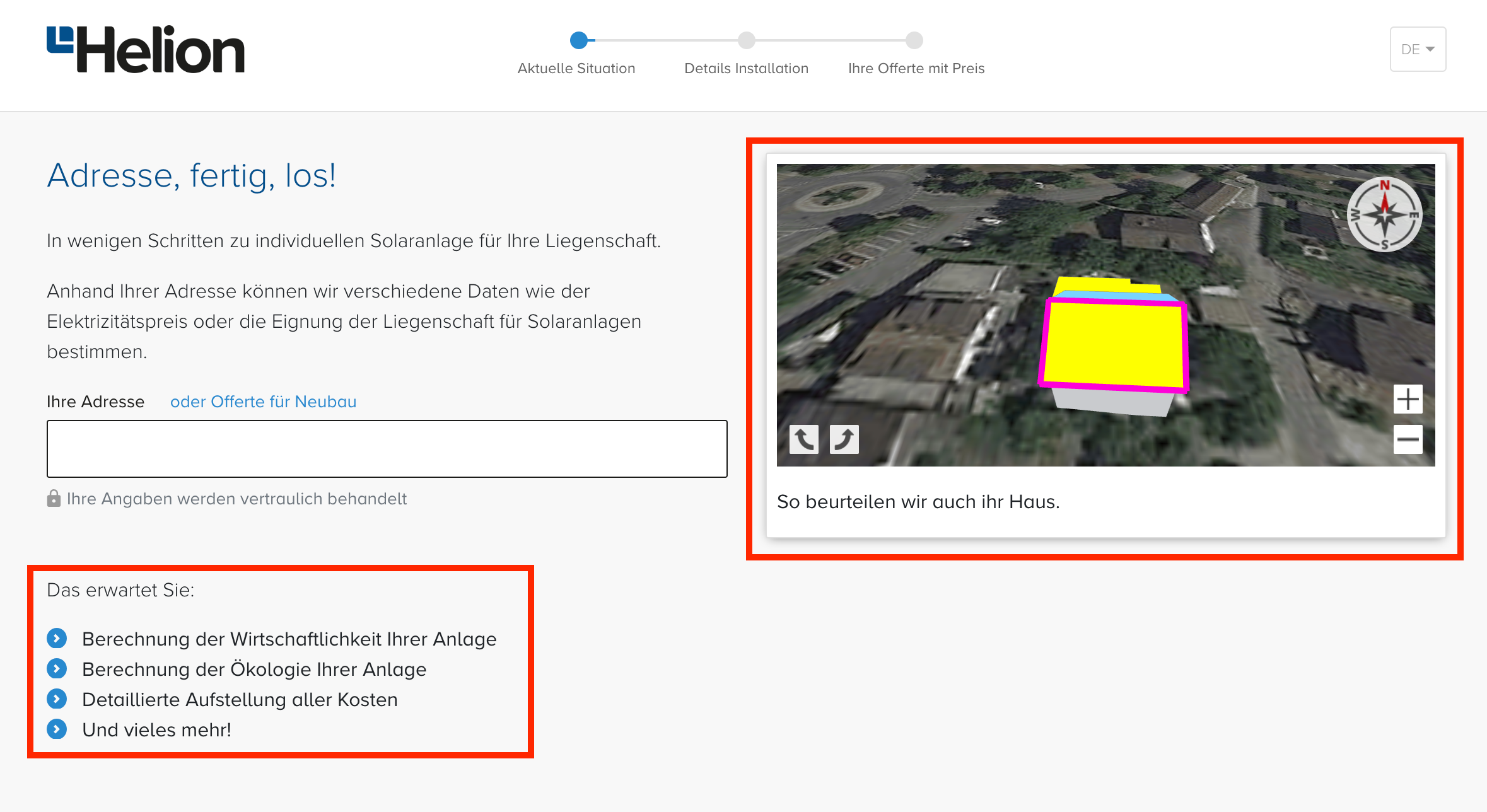 Address field in form