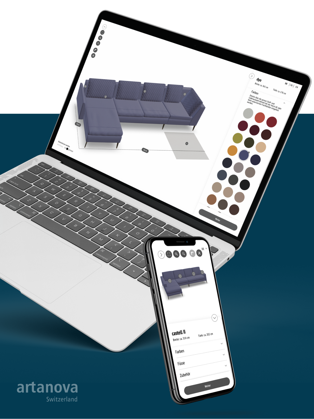 3D Sofa Configurator Artanova Horst