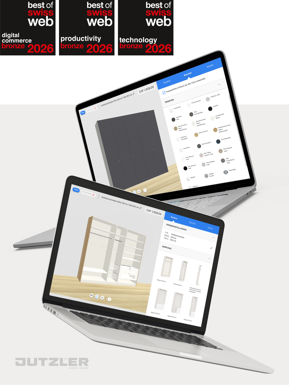 Individueller 3D Schrankkonfigurator