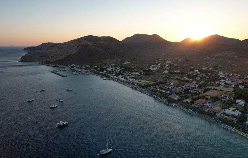 Aerial View of Palamutbükü, Datça, Muğla