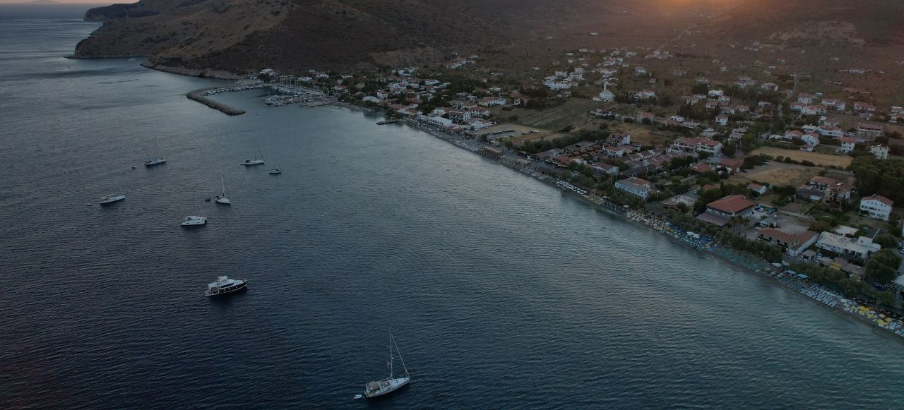 Aerial View of Palamutbükü, Datça, Muğla