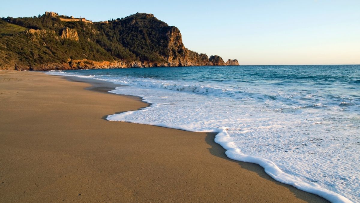 Cleopatra beach and Alanya Castle