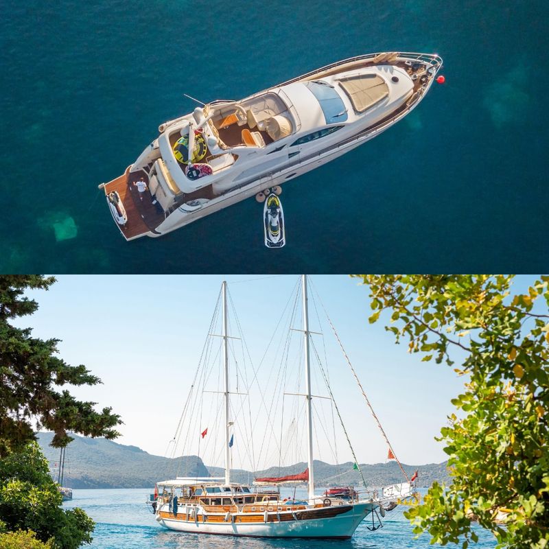 Gulet & Motor Yacht, side by side