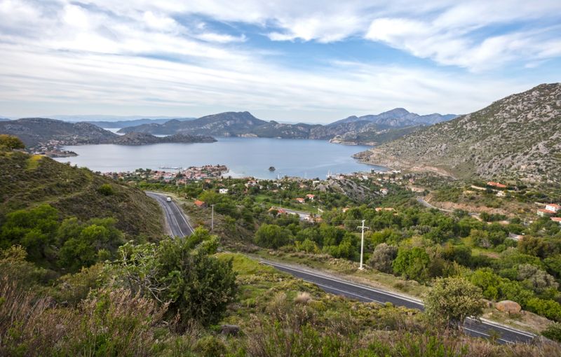 View over Selimiye Village and Selimiye Bay
