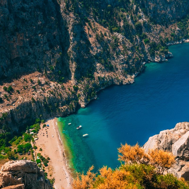 Exotic Beach Seen from Mountain