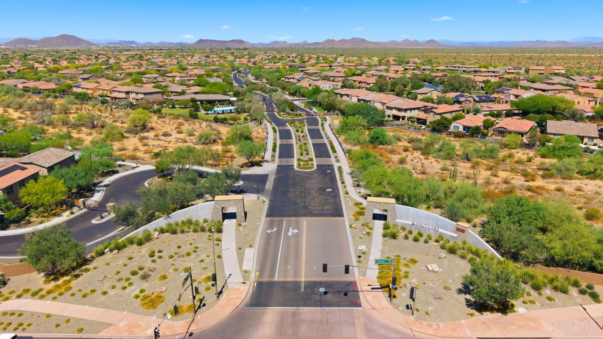 4623 East Vista Bonita Drive aerial view — Sanctuary at Desert Ridge, Phoenix AZ