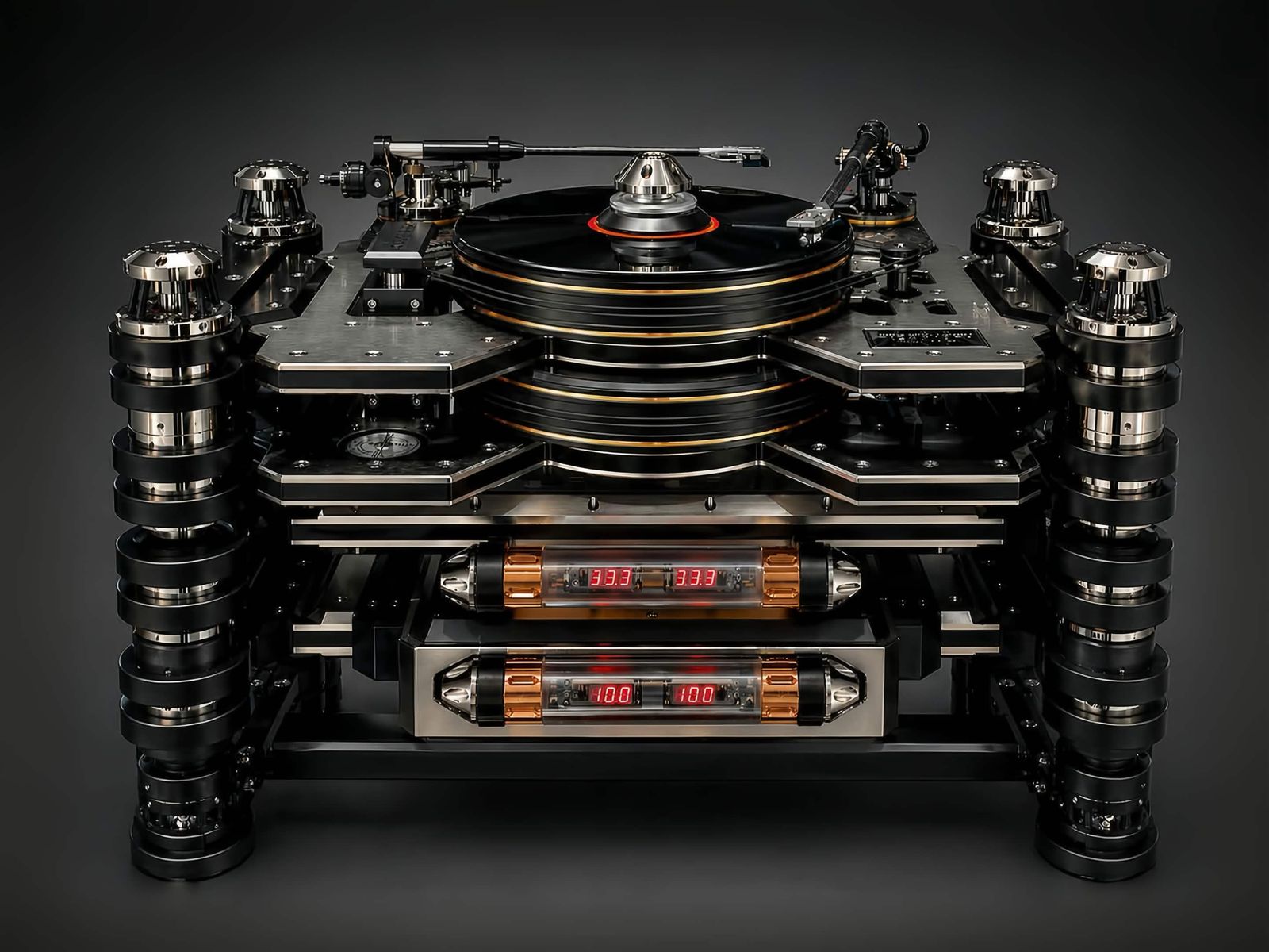 Kronos Audio Discovery flagship two-tonearm turntable