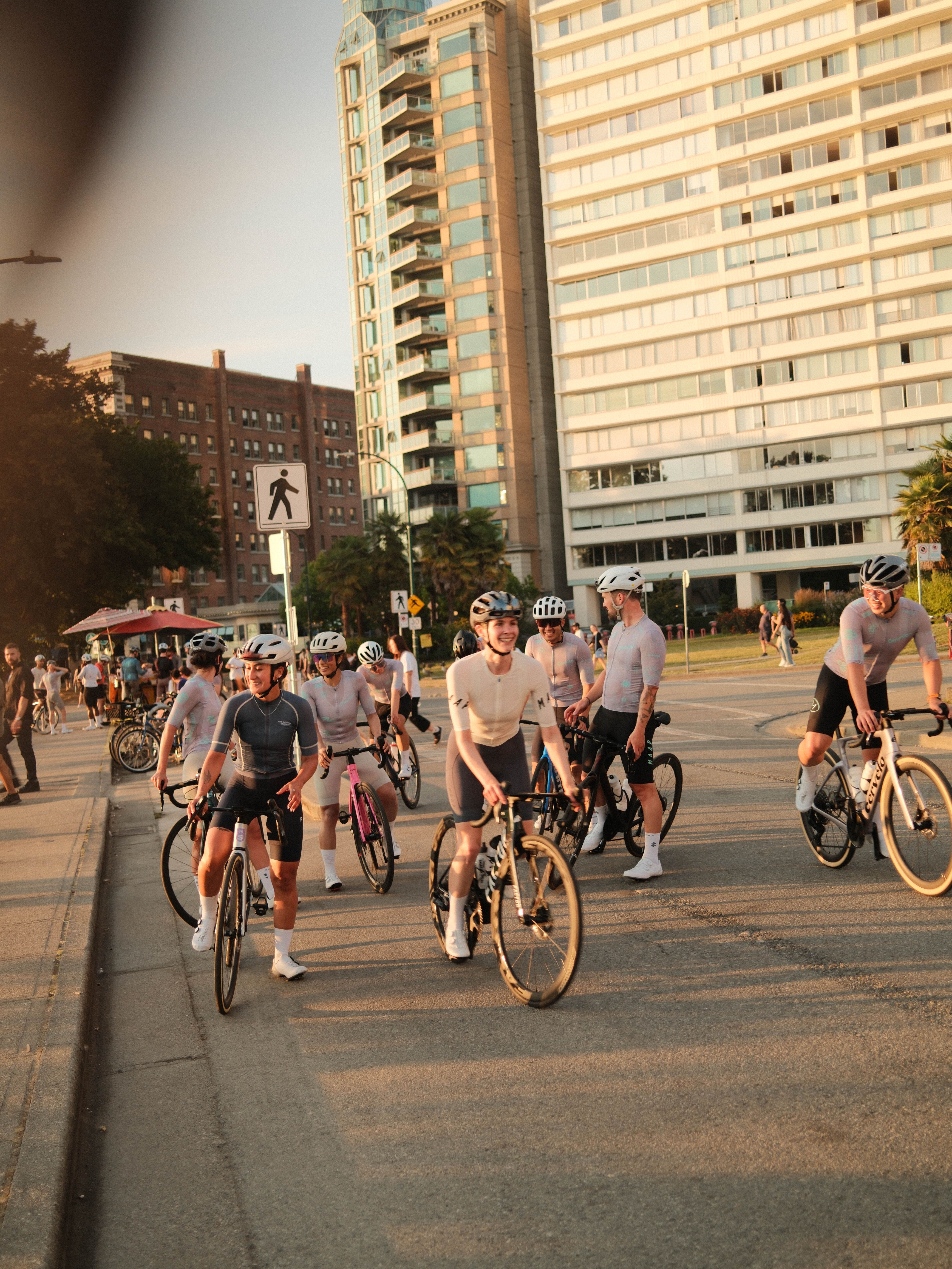 Group of Cyclists wearing Diversion MAAP Cycling Apparell