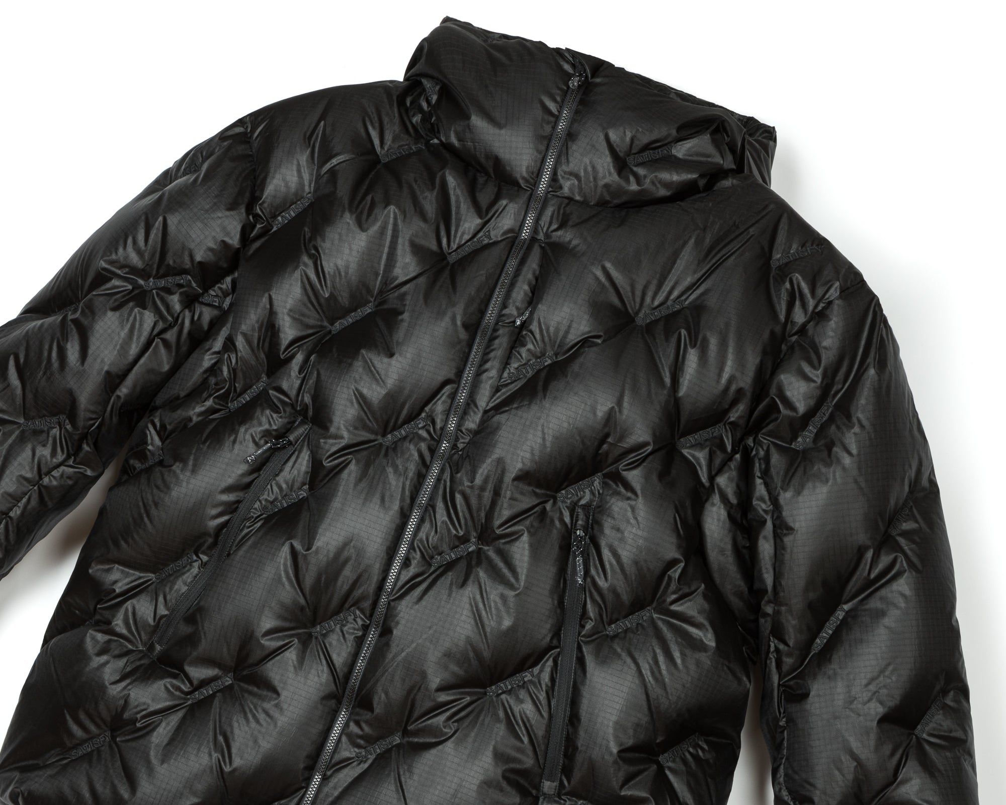 Satisfy Rippy Force Puffer Jacket in black