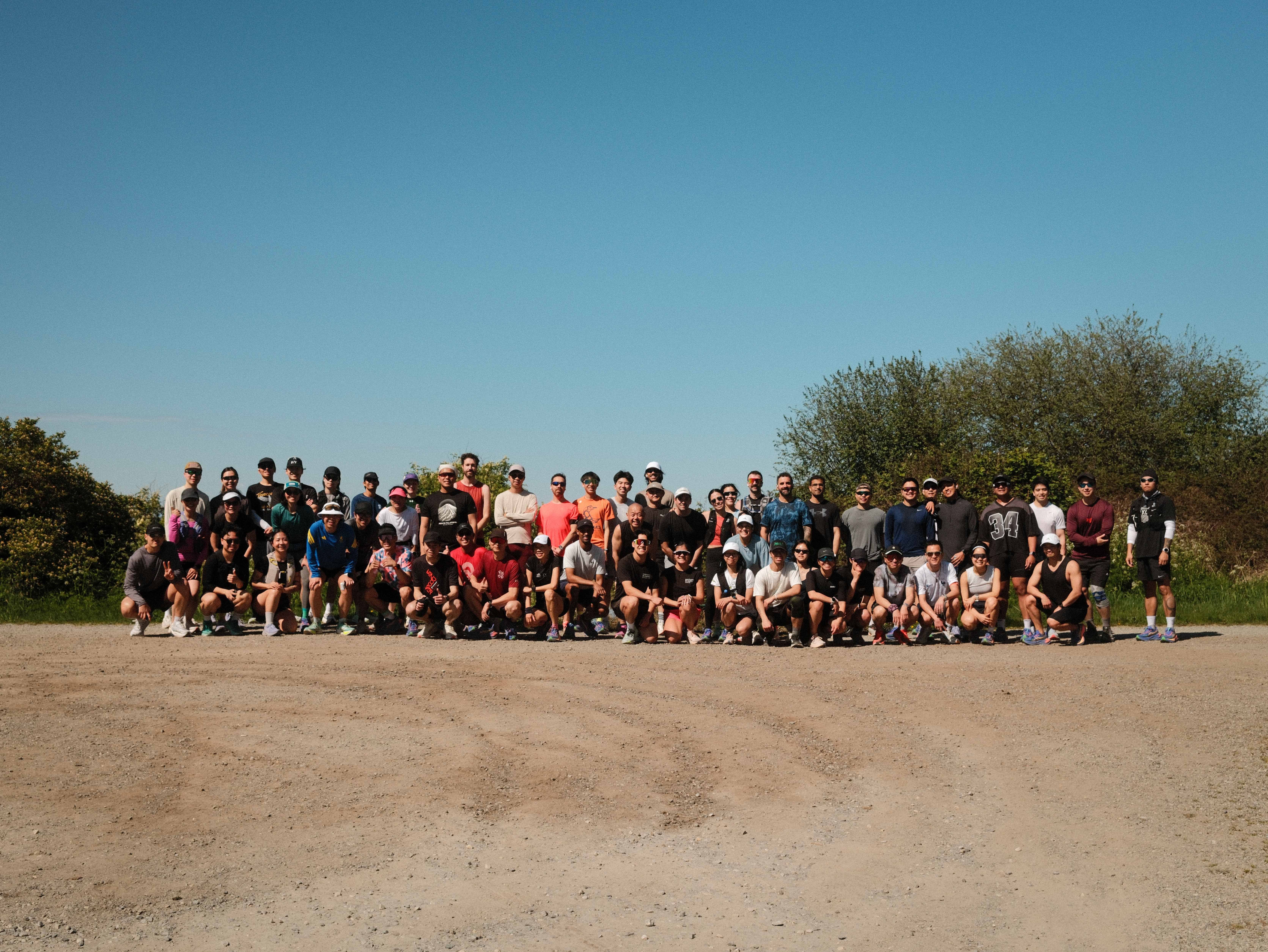 Group photo of Runners at the Asics Demo Run