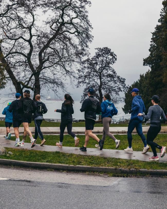 Group running in Kitsilano Vancouver