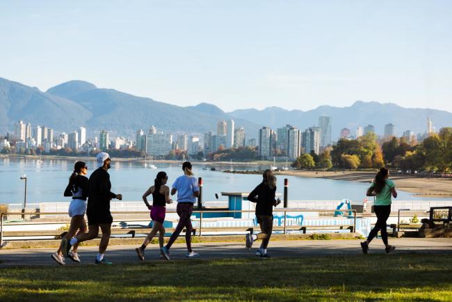 Running the seawall in Vancouver