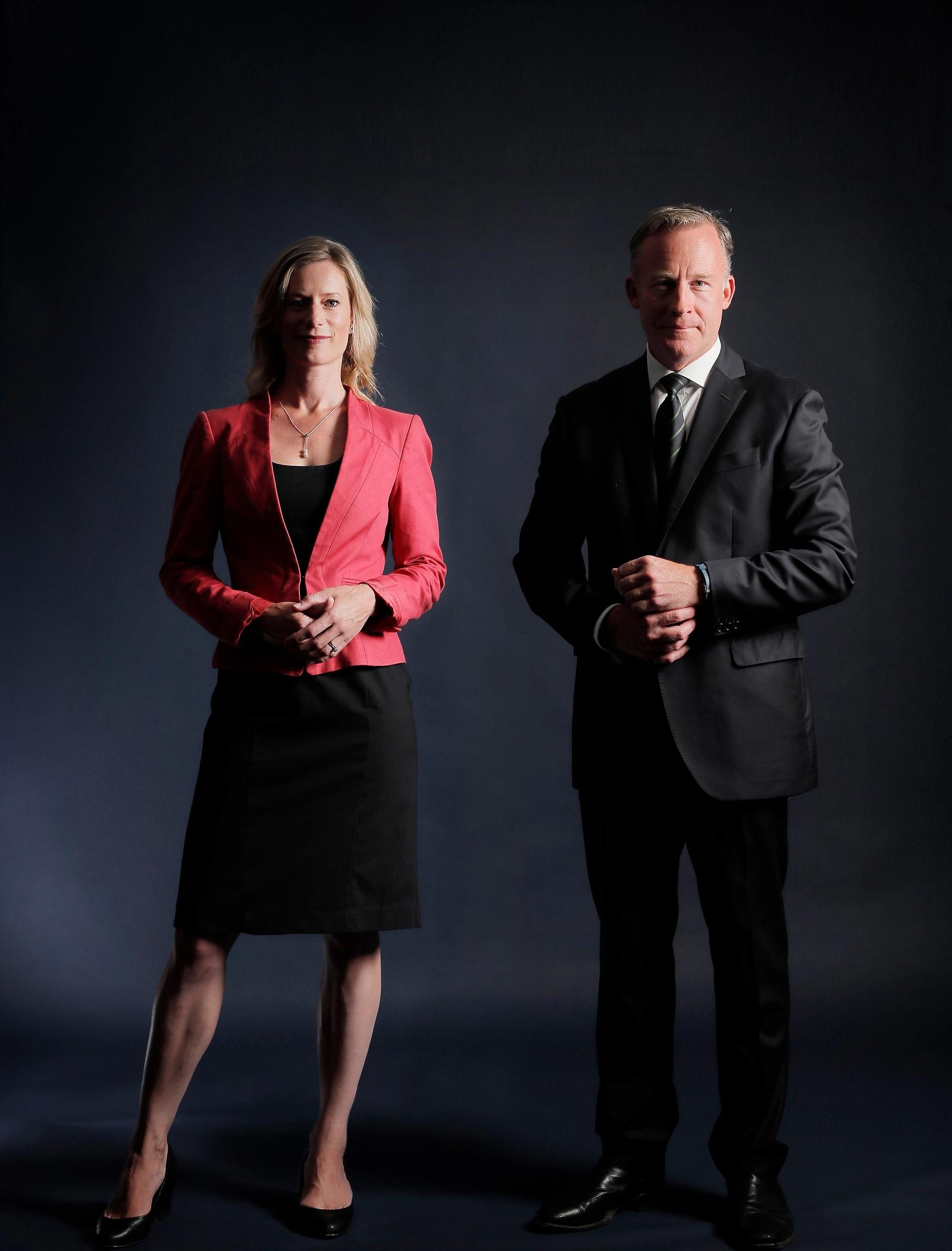 Premier will Hodgman and Opposition leader Rebecca White for front page stand o