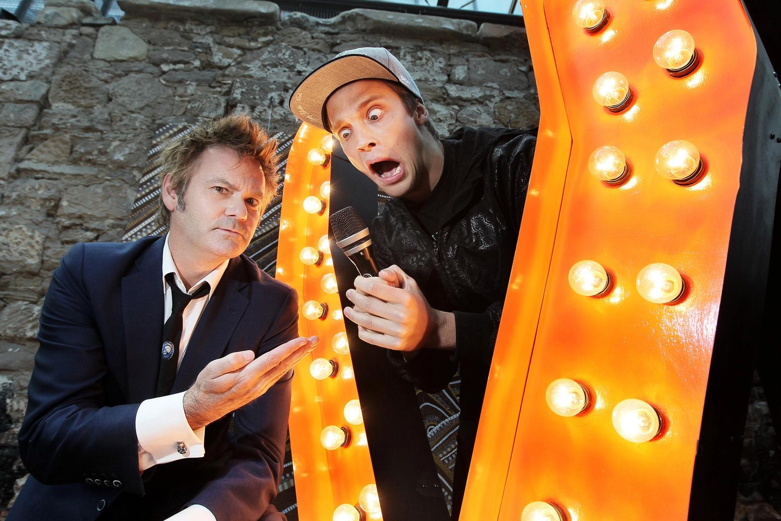 Musician and comedian Paul McDermott with Beatboxer Tom Thum