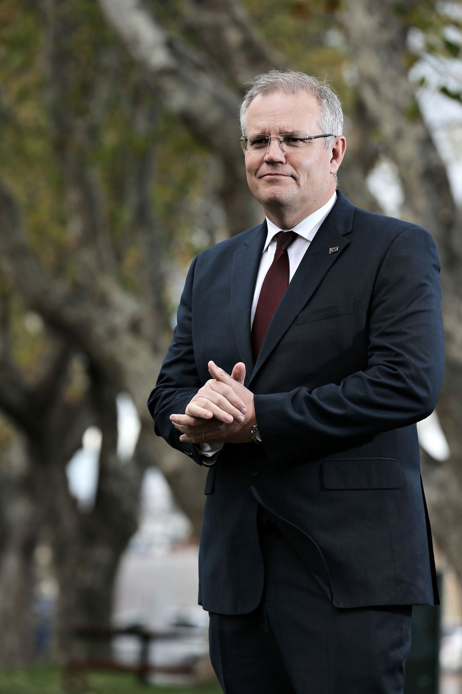 Federal Treasurer Scott Morrison in Hobart Federal Election 2016
