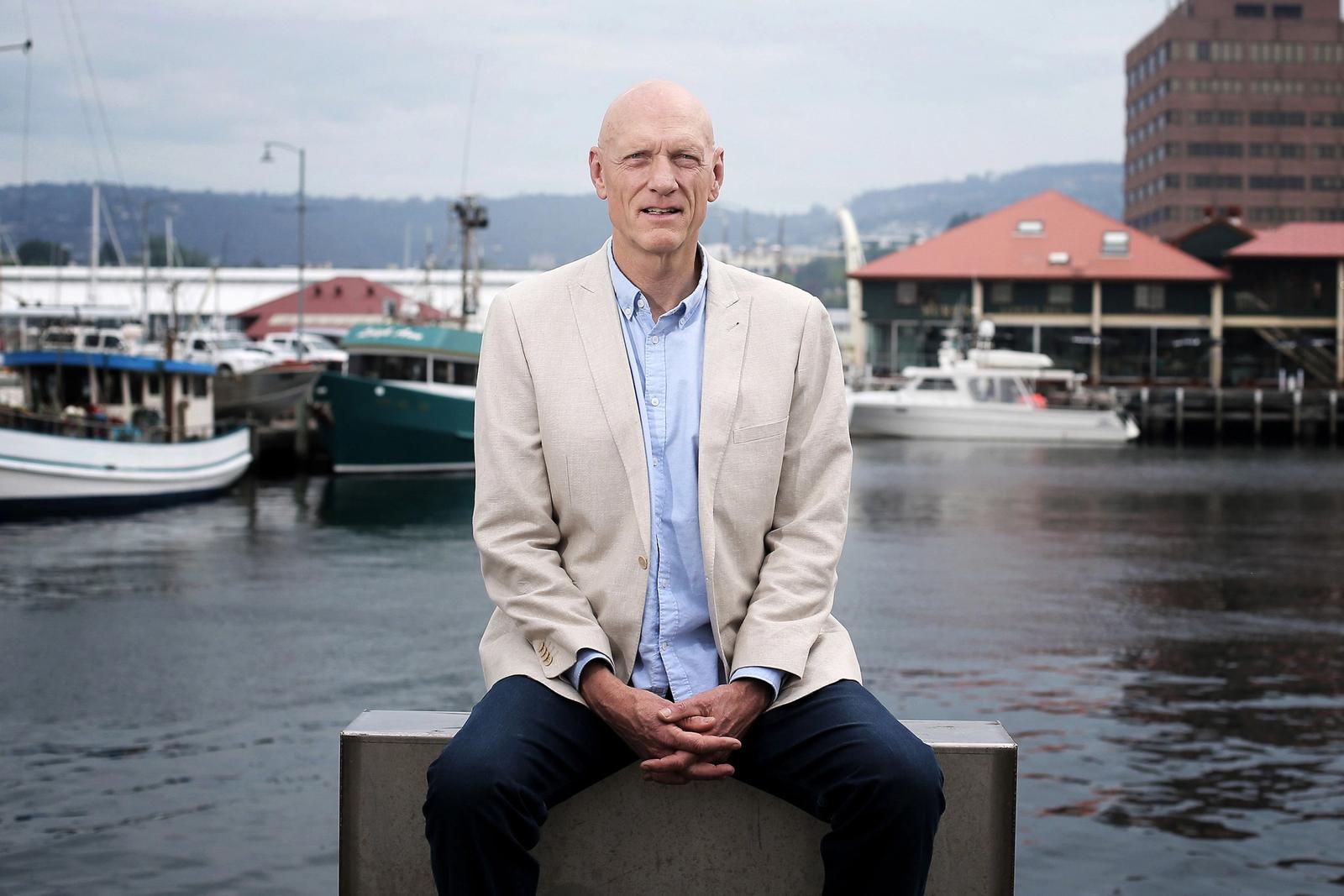 Former musician and politician Peter Garrett in Hobart to launch his new book