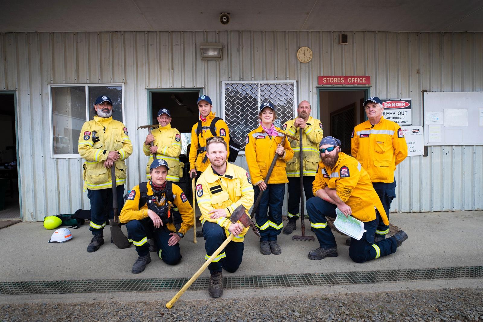 New Zealand remote area fire fighters team in Geeveston 1st February 2019