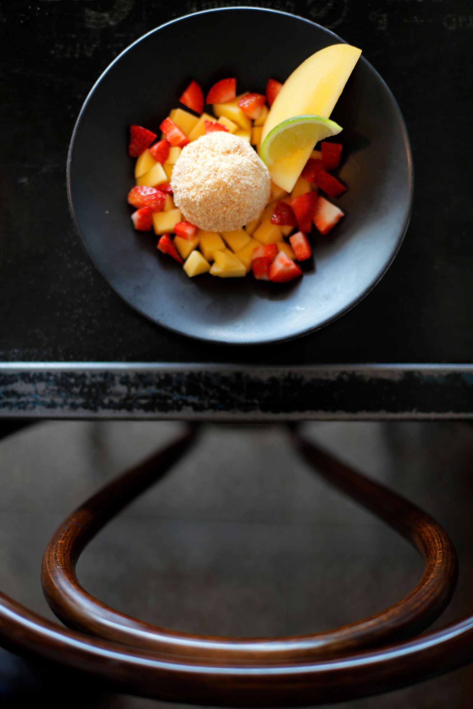 TasWeekend INDULGE Raincheck Lounge coconut icecream with mango