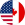 an american flag and a canadian flag in a circle