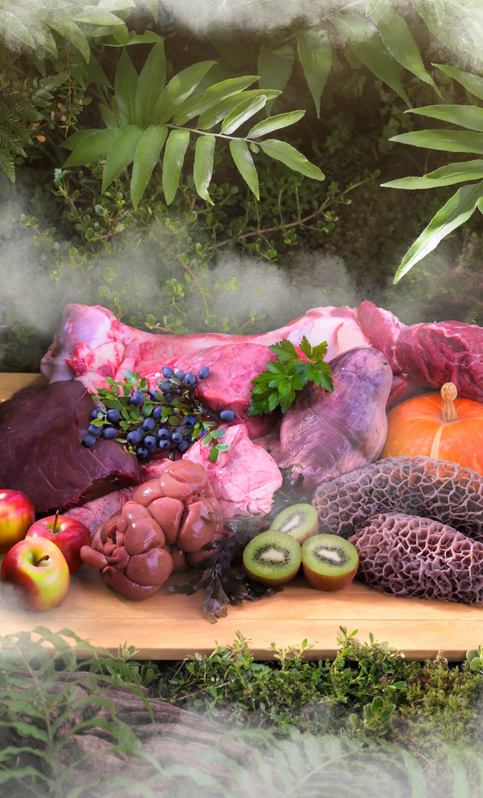 Steam & Dried Cage-free Chicken with Orchard Fruits Recipe
