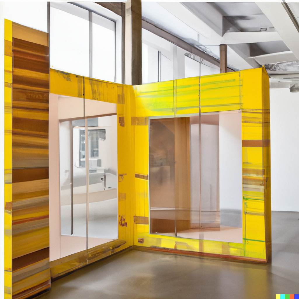 AI version of an exhibition view of Neubau Tropeninstitut