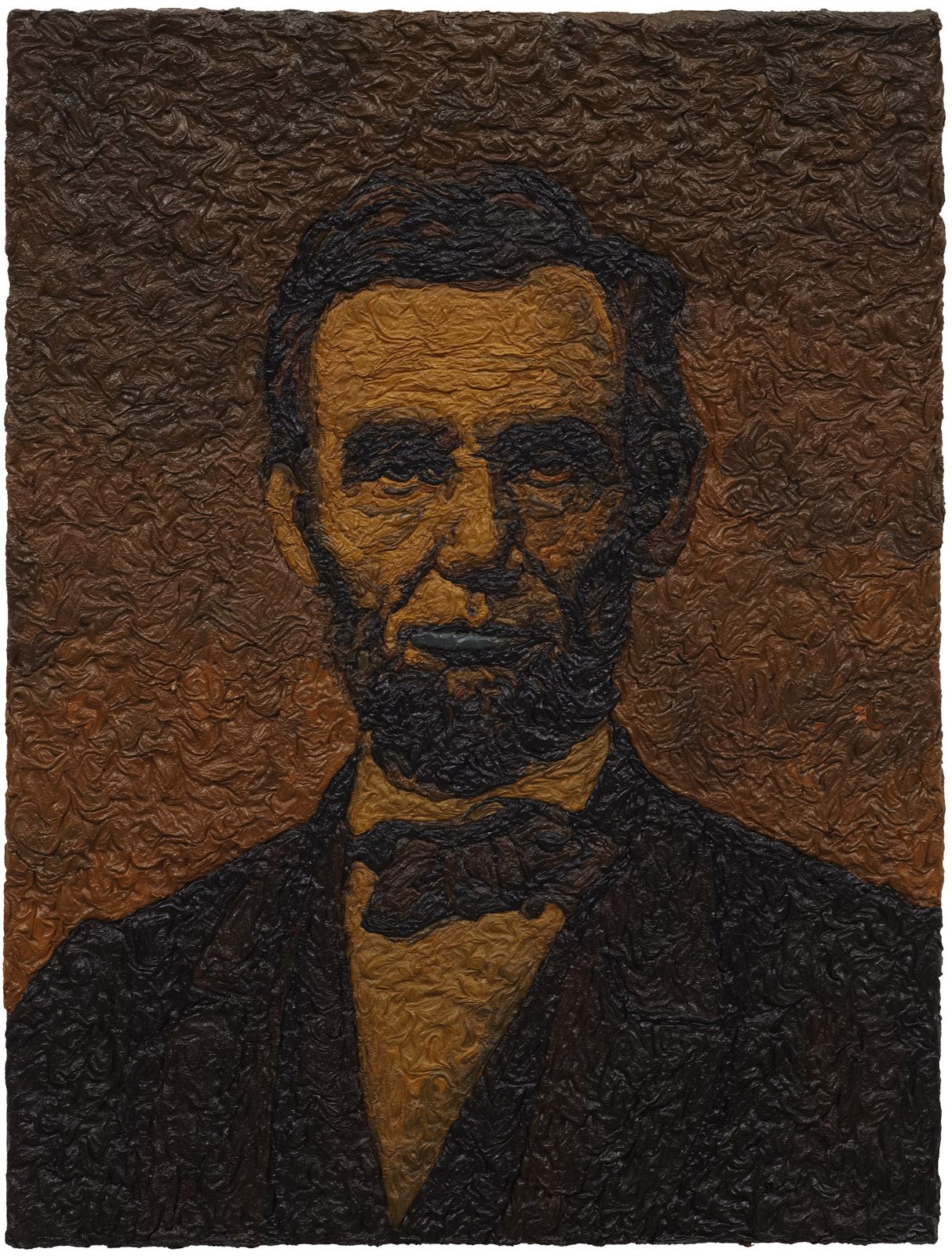 Dark reinvention of classsic image of Abraham Lincoln by Mark Alexander.