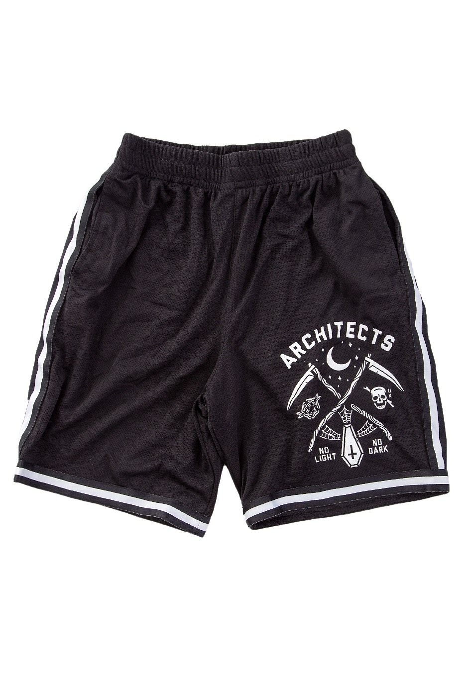No Light Striped Zip Shorts