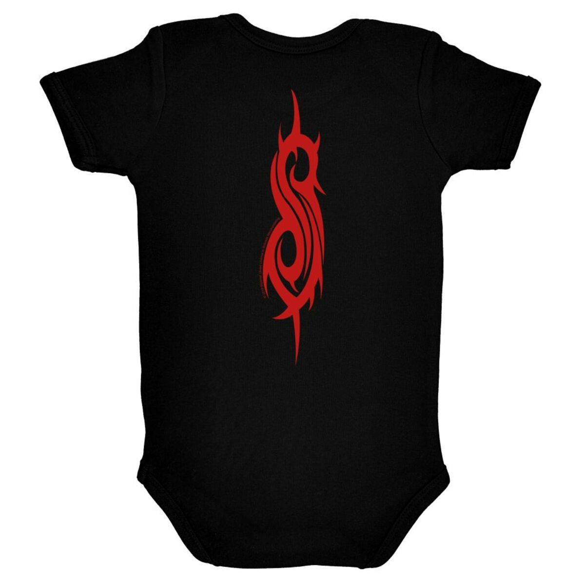 Red Logo Black Baby Grow