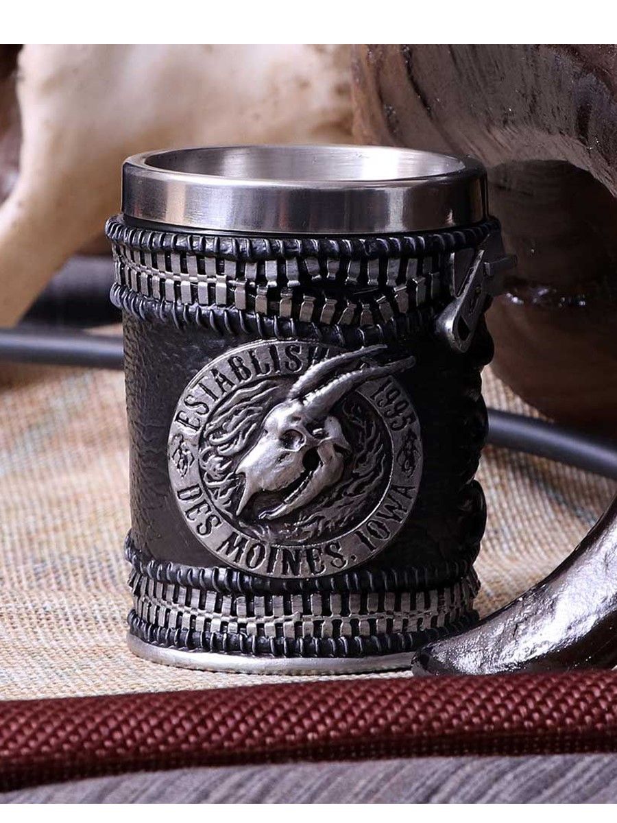 Flaming Goat Shot Glass