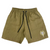 Embroidered Hemp Khaki Shorts