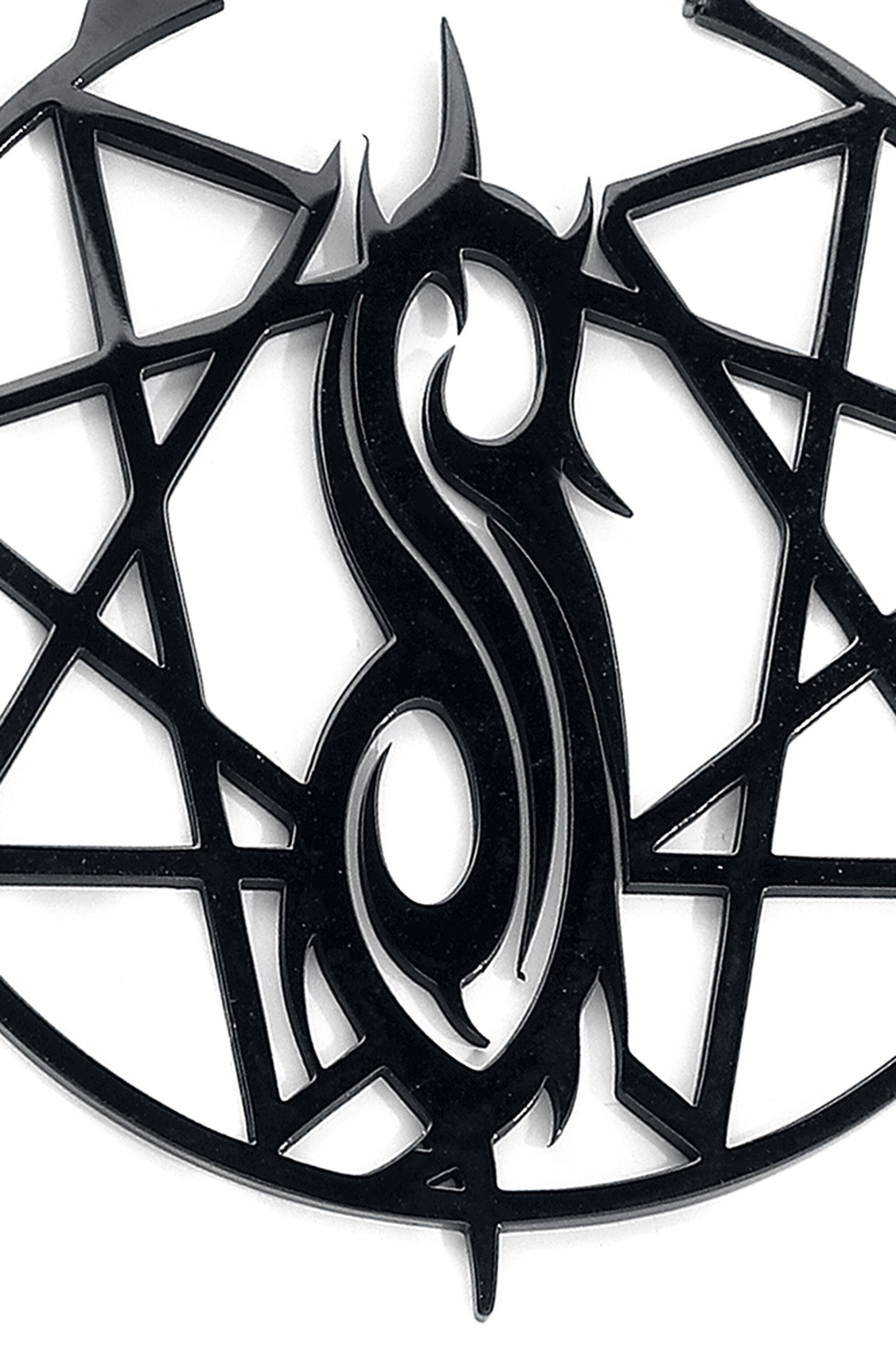 Black Nonagram Earrings