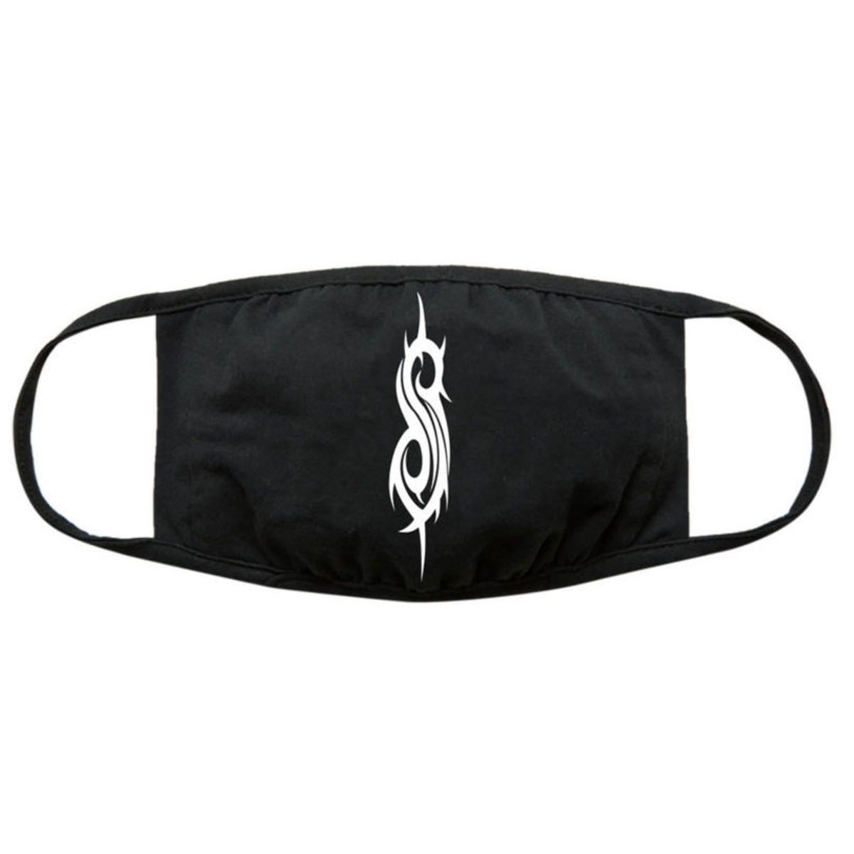 Black and White S Logo Face Mask