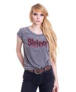 Red Logo Burnout Grey Fitted T-Shirt