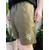 Embroidered Hemp Khaki Shorts
