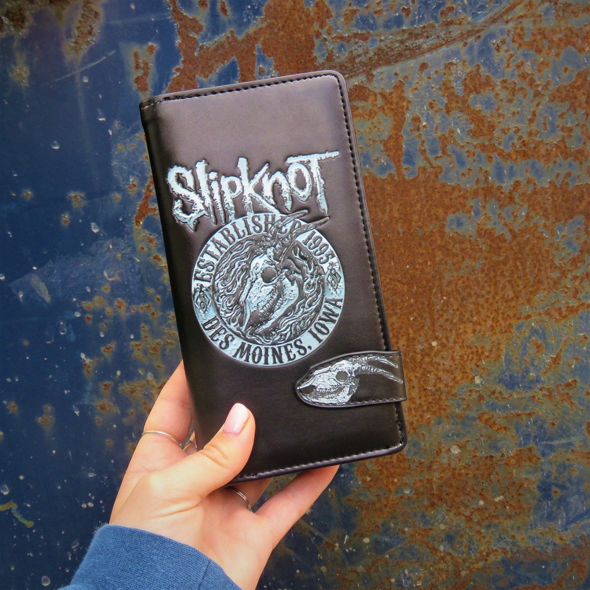 Flaming Goat Embossed Purse