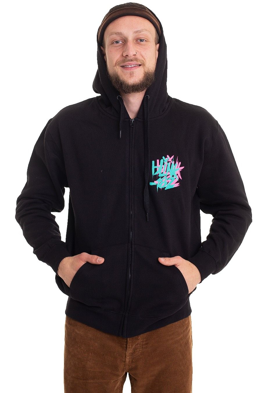 Double Six Arrow Smiley Zip Hoodie