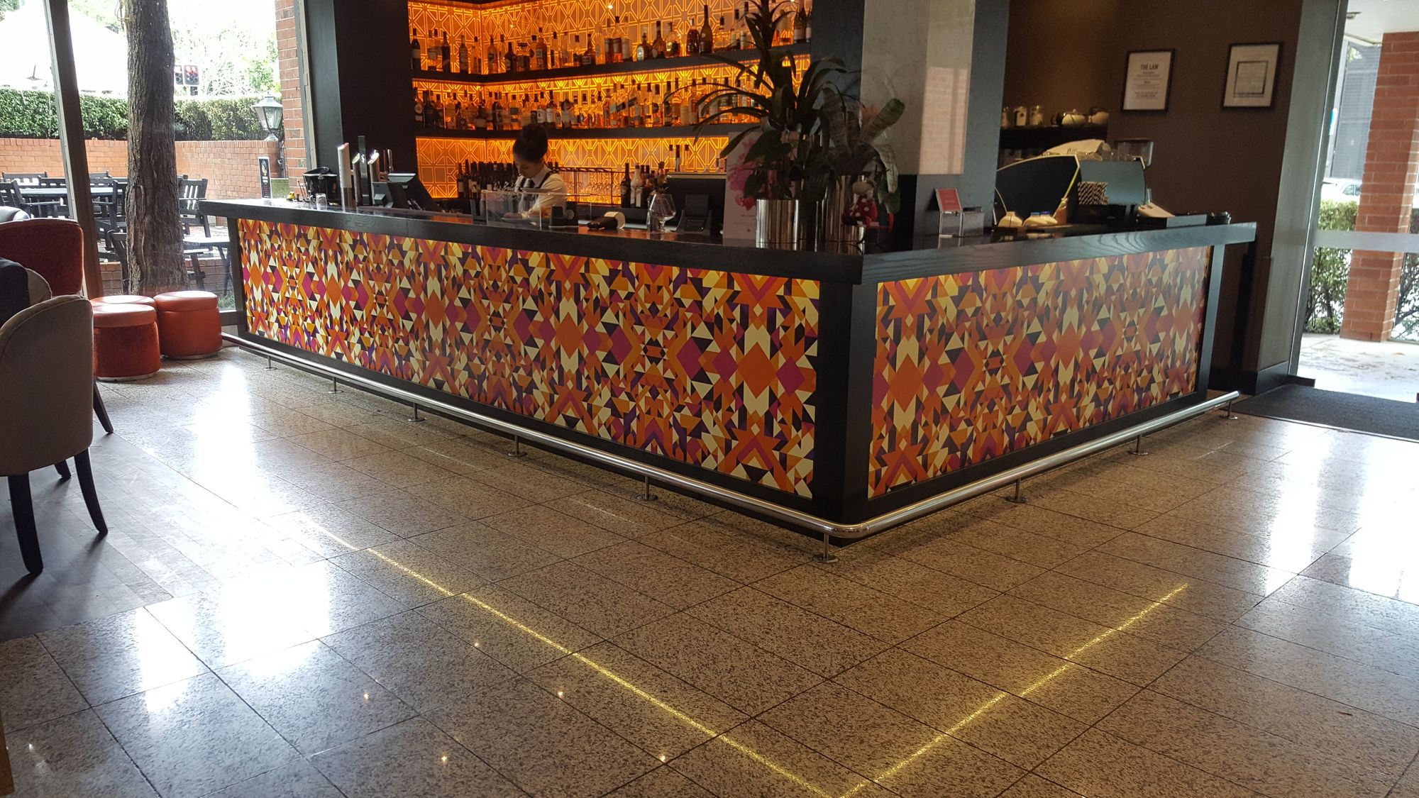 Pullman hotel bar after