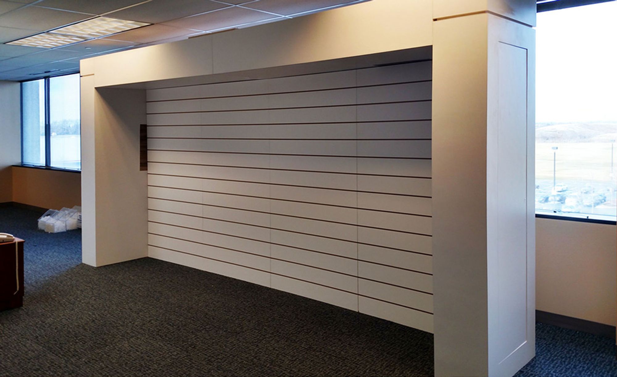 Retail display cabinet before
