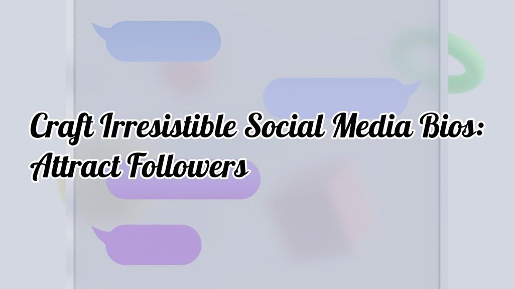 Master the art of creating compelling social media bios that captivate and convert your target audience.