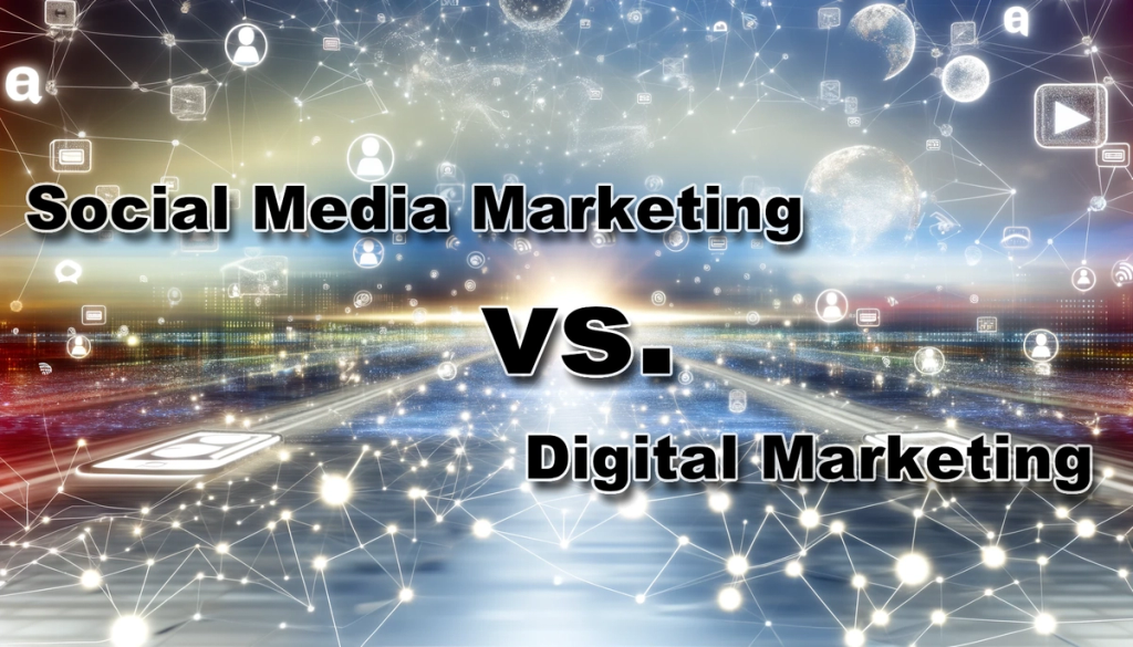 The distinct landscapes of digital and social media marketing.