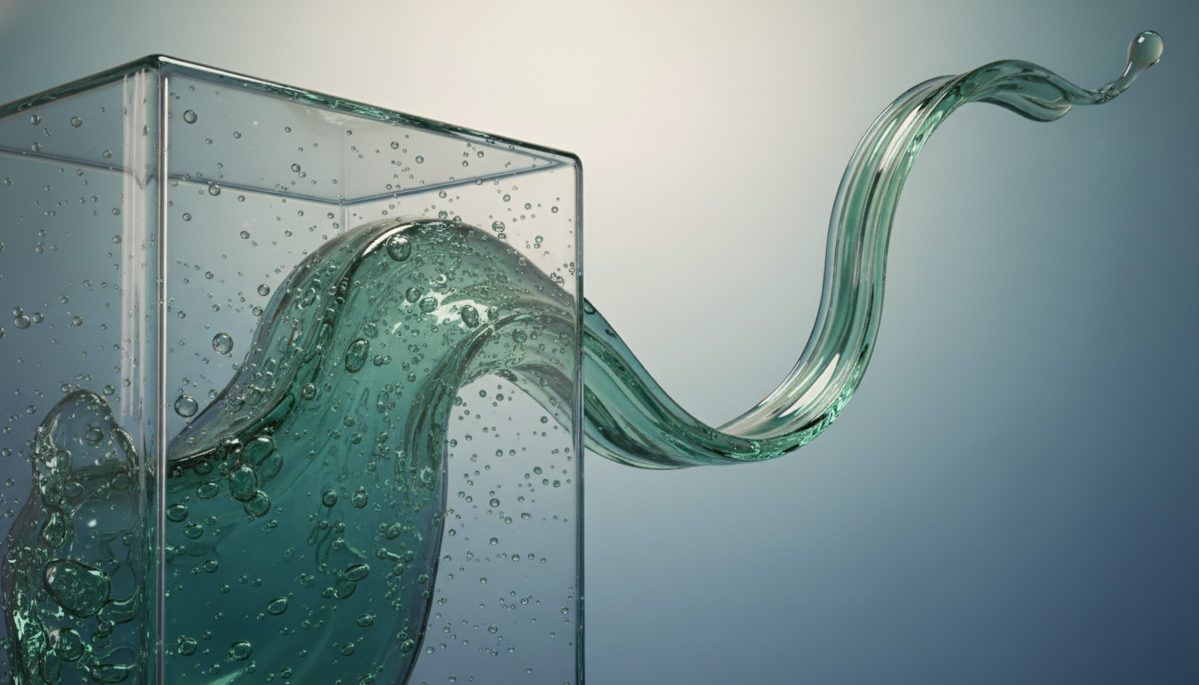 image of a wave being trapped in a glass box