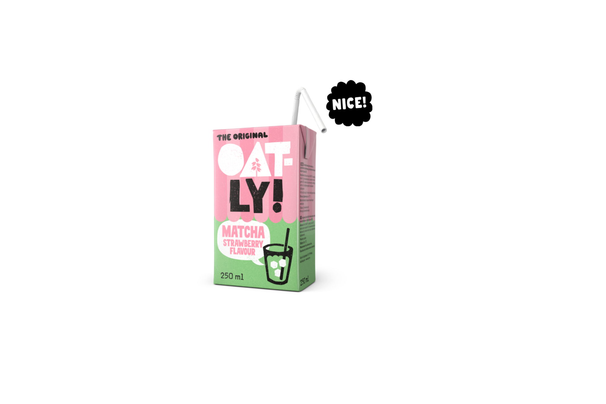 Bilde av Oatly jordbær matche-drikk