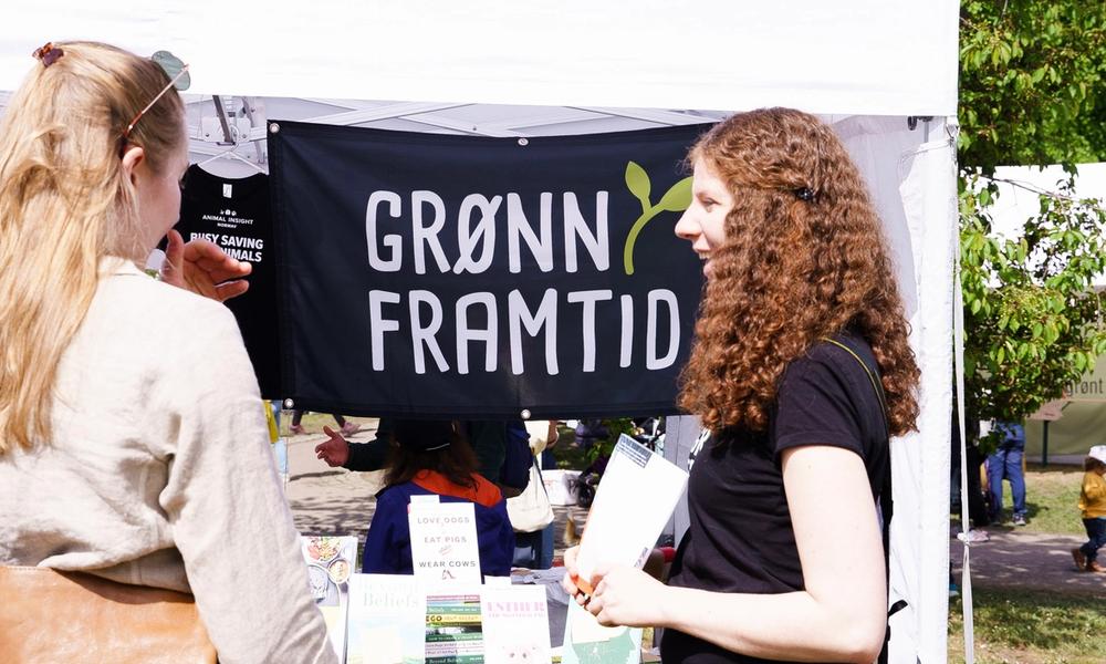 Bilde av Grønn Framtids stand på festivalen