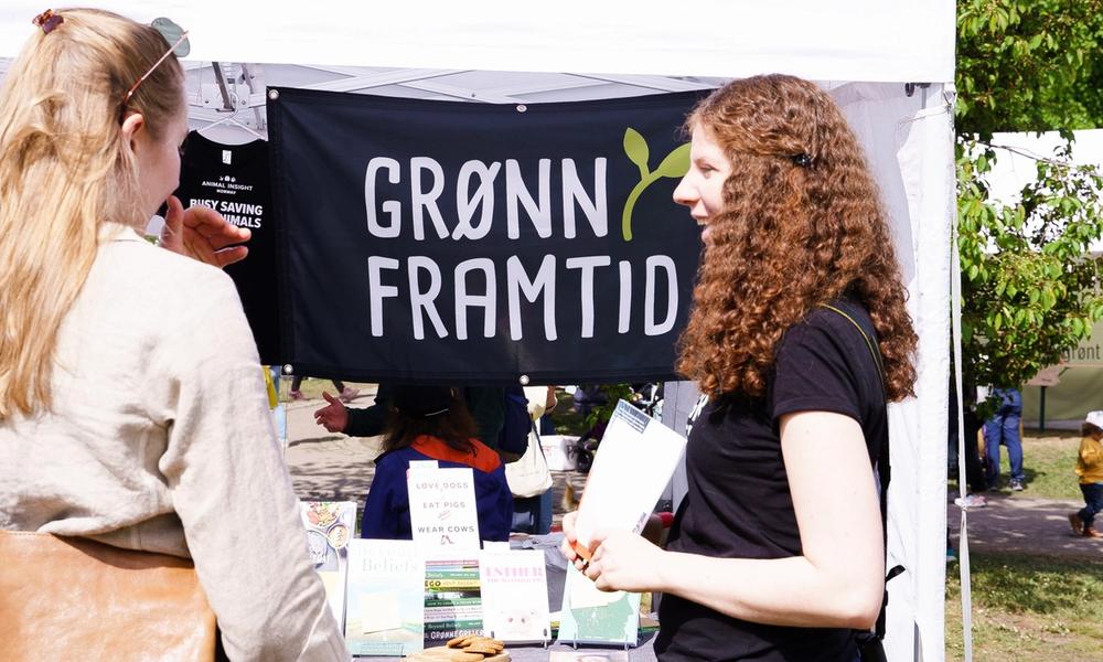 Bilde av Grønn Framtids stand på festivalen