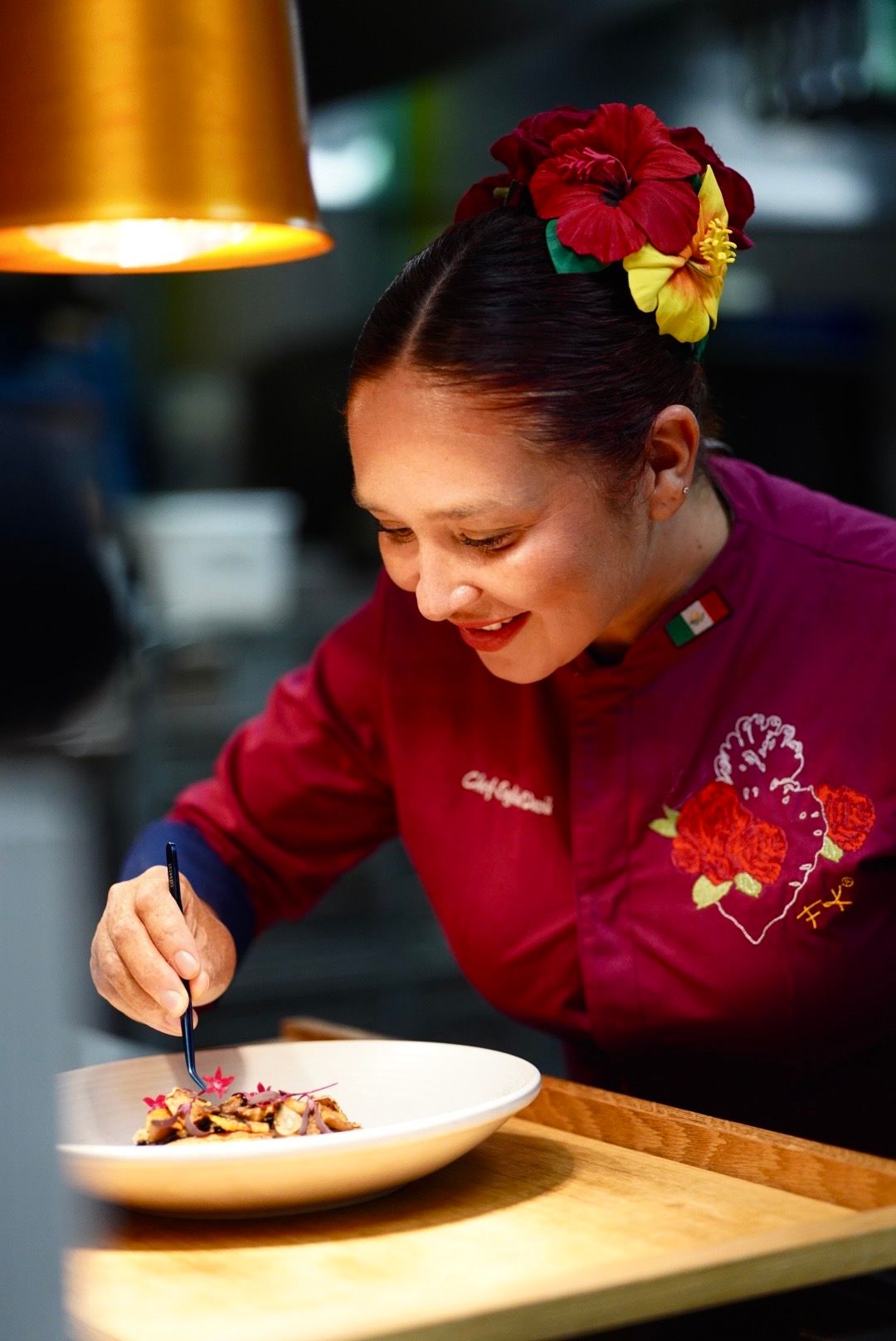 Sylvia lager en rett