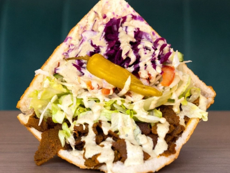 Bilde av en döner med vegansk fyll
