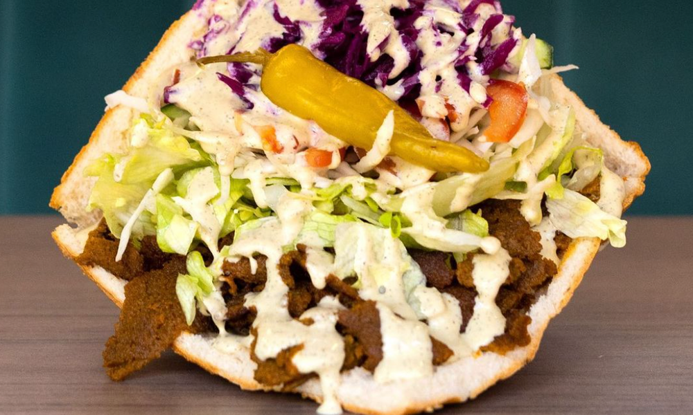 Bilde av en döner med vegansk fyll