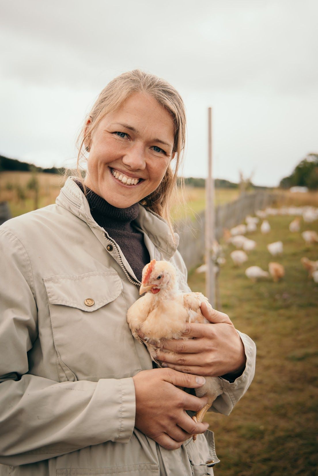 Une holder en kylling 